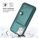 iPhone 12 / 12 Pro Shockproof Leather Phone Case with Card Holder - Green