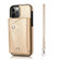 iPhone 12 / 12 Pro Shockproof PU + TPU Leather Case with Card Slots & Holder & Photo Frame & Wallet & Lanyard - Gold