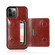 iPhone 12 / 12 Pro Shockproof PU + TPU Protective Case with Card Slots & Holder - Brown