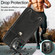 iPhone 12 / 12 Pro Shockproof PU Leather + TPU Protective Case with Card Slot & Lanyard - Black