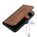 iPhone 12 / 12 Pro Side Buckle Double Fold Hand Strap Leather Phone Case - Brown