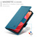iPhone 12 / 12 Pro Side Buckle Magnetic Frosted Leather Phone Case - Blue