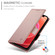iPhone 12 / 12 Pro Side Buckle Magnetic Frosted Leather Phone Case - Rose Gold