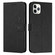 iPhone 12 / 12 Pro Skin Feel Heart Pattern Leather Phone Case - Black
