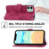 iPhone 12 / 12 Pro Skin-feel Flowers Embossed Wallet Leather Phone Case - Wine Red