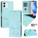 iPhone 12 / 12 Pro Smile Embossing RFID Leather Phone Case - Mint Green