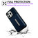 iPhone 12 / 12 Pro Solid Color Metal Buckle Card Slots Bag Phone Case - Blue