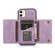 iPhone 12 / 12 Pro Three-fold Leather Phone Case with Card Slot & Wallet & Holder - Purple