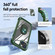 iPhone 12 / 12 Pro TPU + PC Lens Protection Phone Case with Ring Holder - Green