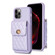 iPhone 12 / 12 Pro Vertical Metal Buckle Wallet Rhombic Leather Phone Case - Purple