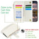 iPhone 12 / 12 Pro Wristband Holder Zipper Purse RFID Leather Phone Case - White