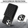 iPhone 12 / 12 Pro YM015 Crossbody Rhombic Card Bag RFID Phone Case - Black