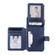 iPhone 12 / 12 Pro Zipper Shockproof Protective Case with Card Slots & Bracket & Photo Holder & Wallet Function - Blue