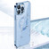 iPhone 12 9D Electroplated Edge Lens Film Clear PC + TPU Shockproof Case - Sierra Blue
