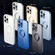 iPhone 12 9D Electroplated Edge Metal Ring Clear PC + TPU Shockproof Case - Sierra Blue