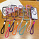 iPhone 12 Airbag 3 in 1 CD Texture MagSafe Phone Case with Strap - Orange