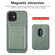 iPhone 12 Carbon Fiber Leather Card Magsafe Magnetic Phone Case - Green