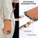 iPhone 12 Carbon Fiber Texture Leather Back Phone Case with Crossbody Strap - Brown