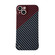 iPhone 12 Carbon Fiber Texture PC Phone Case - Black Red
