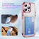 iPhone 12 Card Holder Acrylic Hybrid TPU Phone Case - Transparent Pink