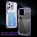 iPhone 12 Card Holder Acrylic Hybrid TPU Phone Case - Transparent Purple