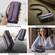 iPhone 12 CaseMe C36 Card Slots Zipper Wallet RFID Anti-theft Leather Phone Case - Purple