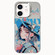 iPhone 12 Chinese Ancient Style Electroplated Lens Ring PC Hybrid TPU Phone Case - Girl with Blue Hat
