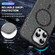 iPhone 12 Colorful Ink-splash Magsafe PC Hybrid TPU Phone Case - Black