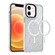 iPhone 12 Colorful Ink-splash Magsafe PC Hybrid TPU Phone Case - White