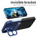 iPhone 12 Contrasting Colors Invisible Holder Phone Case - Dark Black Blue