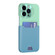 iPhone 12 Contrasting Colors Invisible Holder Phone Case - Mint Green Blue