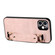 iPhone 12 Crocodile Wristband Wallet Leather Back Cover Phone Case - Pink