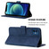 iPhone 12 Crossbody 3D Embossed Flip Leather Phone Case - Blue