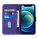 iPhone 12 Crossbody 3D Embossed Flip Leather Phone Case - Purple