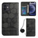 iPhone 12 Crossbody Football Texture Magnetic PU Phone Case - Black