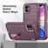 iPhone 12 Defender Gen2 Rugged PC + Silicone Phone Case with Holder - Purple+Light Pink