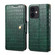 iPhone 12 Denior Crocodile Texture Oil Edge Leather Phone Case - Green