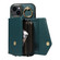 iPhone 12 Diagonal Crossbody Ring Organ Wallet Leather Back Phone Case - Dark Green