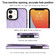 iPhone 12 Double Buckle Rhombic PU Leather Phone Case - Purple