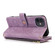 iPhone 12 Dream 9-Card Wallet Zipper Bag Leather Phone Case - Purple