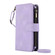 iPhone 12 Dream 9-Card Zipper Wallet RFID Leather Phone Case with Lanyard - Purple