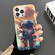 iPhone 12 Dual-side IMD Astronaut Frosted Phone Case - Gradient Orange