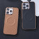 iPhone 12 Electroplating Soft Side Sticker Leather MagSafe Phone Case - Dark Blue