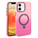 iPhone 12 Gradient MagSafe Holder Liquid TPU Hybrid PC Phone Case - Pink Red