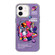 iPhone 12 Illustration Pattern Radiation Design Full Coverage Shockproof Phone Case - Purple Astronaut