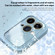 iPhone 12 Large Window Acrylic Lens Film + Liquid Silicone Full Coverage Phone Case - Sky Blue