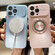 iPhone 12 Large Window Diamond Magnifier Magnetic Phone Case - Green