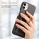 iPhone 12 Litchi Leather Oil Edge Ring Card Back Phone Case - Grey