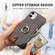 iPhone 12 Litchi Leather Oil Edge Ring Zipper Wallet Back Phone Case - Grey