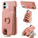 iPhone 12 Litchi Leather Oil Edge Ring Zipper Wallet Back Phone Case - Pink